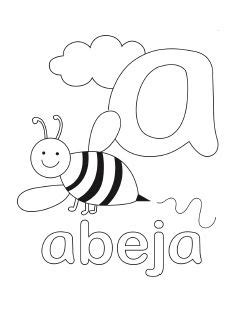 alphabet coloring pages letter  el abecedario en espanol ensenando