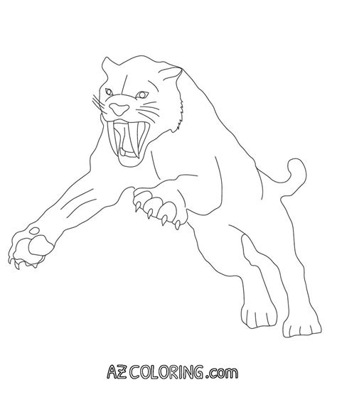 saber tooth tiger coloring pages coloring home