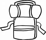Camping Backpack Drawing Coloring Pages Netart Choose Board sketch template