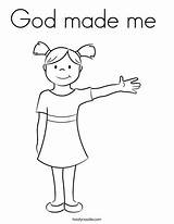 Coloring Girl Am God Pages Made Special Kids Twistynoodle Print Worksheet Template Colouring Girls Crafts Outline People Choose Board Tracing sketch template