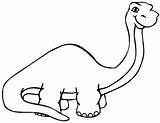 Dinosaur Coloring Pages Kids Neck Long Drawing Outline Dinosaurs Easy Printable Colouring Color Cartoon Drawings Print Preschool Book Craft Preschoolers sketch template