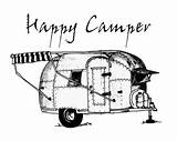 Airstream 1960 Campers sketch template