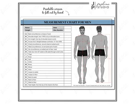 printable mens body measurement sheet fashion designer etsy finland