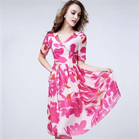 buy sold   silk dress pure silk fabric floral
