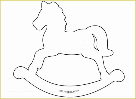 horse templates  printable rocking horse template
