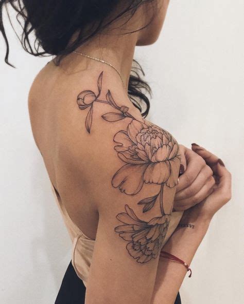 new design tattoo 2019 on right arm and back cover sexy tattoos girls tattoos peonies