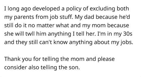Controlling Mom Loses It When Her Adult Son Doesnt Get The Job After
