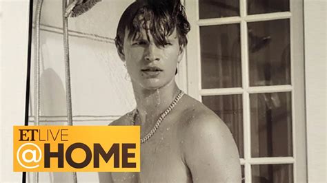 Ansel Elgort Posts Nsfw Shower Photo To Raise Money For Charity Et