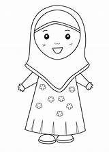 Mewarnai Paud Kartun Muslimah Ramadan Malvorlagen Hijab Sketsa Soleh Islami Lieder Islamic Aneka Ayo Buku Papan Verbinden Punkte Buchstaben Anlässe sketch template