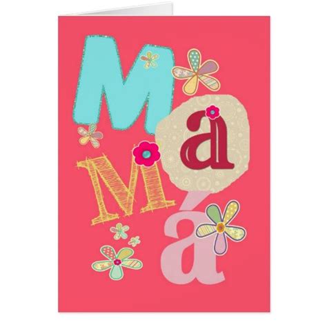 mama happy mothers day  spanish greeting card zazzle