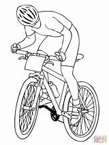 Mountain Biker Coloring Pages Bike sketch template