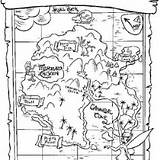 Treasure Map Coloring Hook Captain Hunters Color sketch template