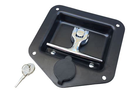 black recessed stainless folding  lock handle trailer caravan toolbox drop  ebay