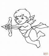 Cupid Valentine Coloring Pages Cute Printable Color Drawing Kids Hurricane Clipart Bow St sketch template