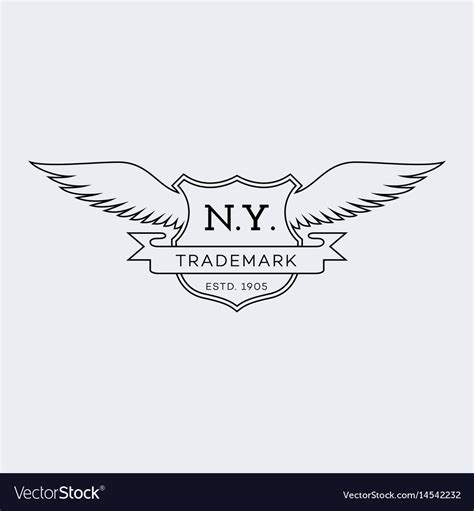 logo  outline style royalty  vector image