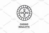 Roulette Outline Linear sketch template