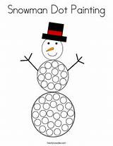 Dot Snowman Painting Coloring Pages Twistynoodle Winter Letter Color Print Noodle Template Preschool Activities Twisty Ll Change sketch template