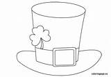 Hat St Patrick Coloring Patricks Shamrock Hats Pages Printable Colouring Coloringpage Eu sketch template