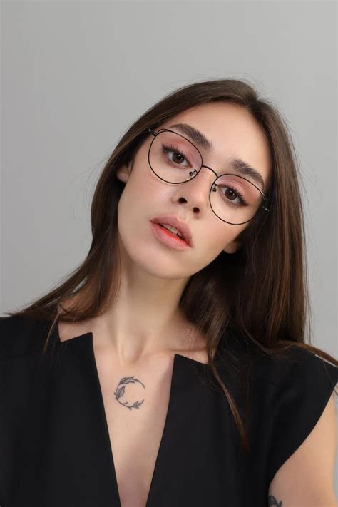 round cat eye glasses frames women with fake or prescription lenses