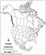 North America Blank Map Printable States Outline Maps Coloring Pdf Central Worksheet Pages Drawing Canada Kids American South Lib Msu sketch template