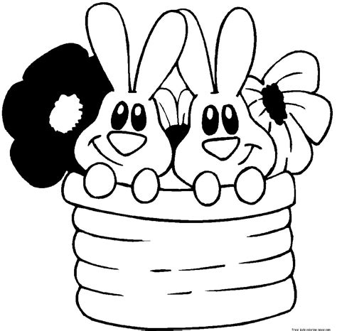 printable easter bunny colouring pages kids  kids coloring page