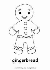 Gingerbread Coloring Man Colouring Pages Christmas Printable Story Print Ginger Outline Clipart Color Kids Cliparts Colour Activityvillage Cute Activity Book sketch template