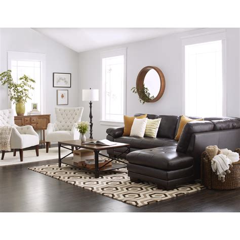 abbyson devonshire leather tufted sectional
