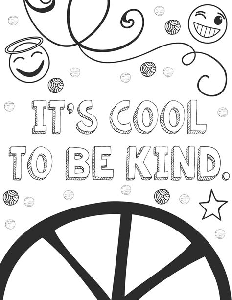 printable kindness coloring pages printable templates