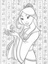 Disney Mulan Coloring Pages Colouring Princess Adult Para Dibujos Coloriage Colorear Pintar Baby Cartoon Printable Princes Book Princesa Princesses Drawings sketch template