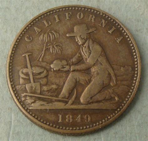 california gold rush token medal