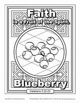 Coloring Fruit Spirit Faith Activities Galatians Bible Description sketch template