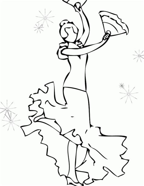spanish dancer coloring page coloring home