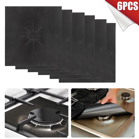 pack silver stove burner covers gas range protectors gas cooktop