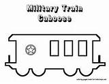 Train Coloring Car Box Pages Sheet Caboose Cars sketch template