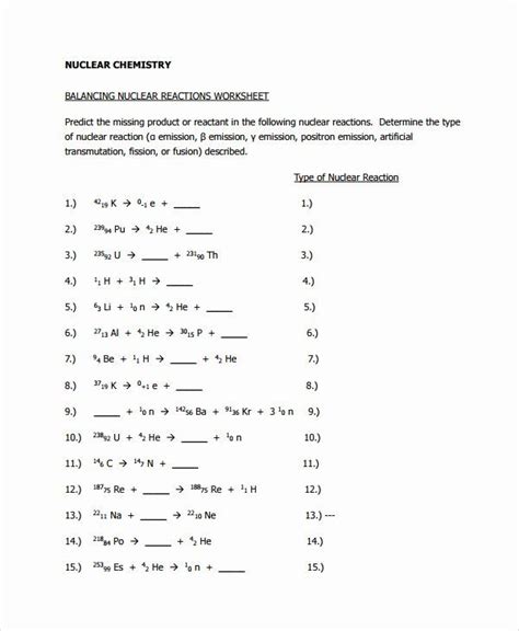 gcse physics nuclear equations worksheet luz trianas english worksheets