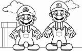 Mario Coloring Pages Bros Kids Printable Sheets Super sketch template