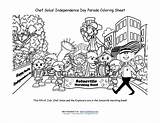 Parade Coloring July Independence Pages Sheet Fourth Kids Thanksgiving Fun 4th Printable Solus Chef Theme Visit sketch template