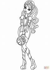 Ever After High Coloring Pages Kitty Ella Ashlynn Cheshire Drawing Color sketch template
