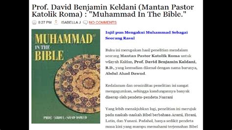 nubuat nabi muhammad di dalam injil muhammad in the bible ahmed