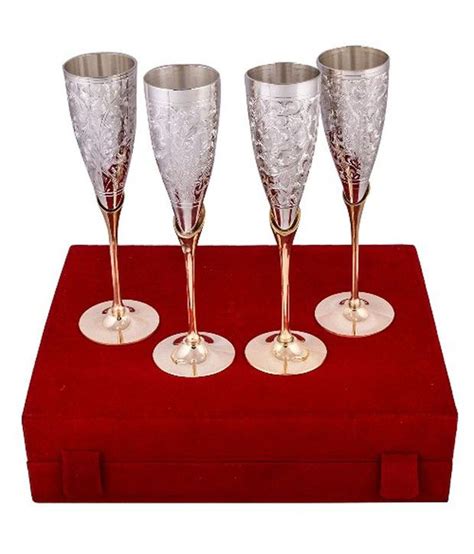 Arch Crafts Silver Plated Wine Glass Set Of 4 Buy