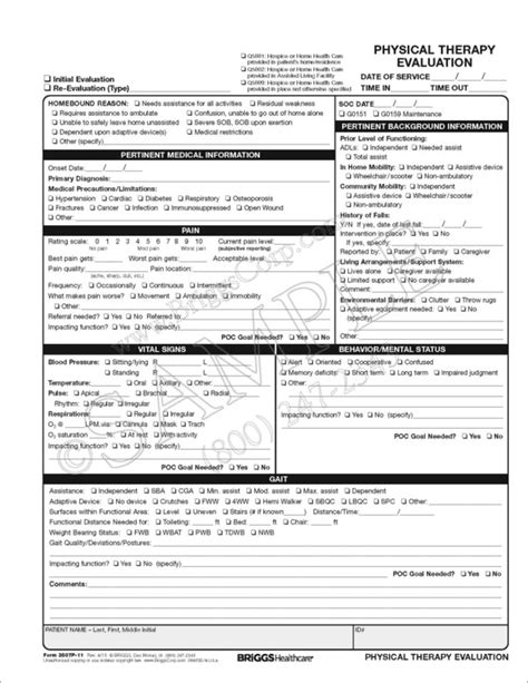 Physical Therapy Evaluation Form Template Classles Democracy