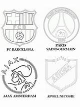 Champions Barcelona Fc Paris Ajax Germain Saint Uefa League Apoel Amsterdam Group Ligue Des Coloriage Coloring sketch template
