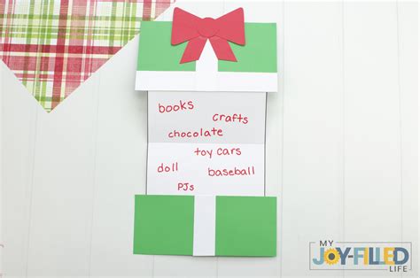 chrismas gift list paper craft  kids  joy filled life