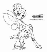 Jadedragonne Tinkerbell Coloring Pages Lineart Deviantart Disney Posing Jade Dragonne Fairy Adult Coloriage Stamp Line Dessin Girls Colouring Imprimer Inches sketch template