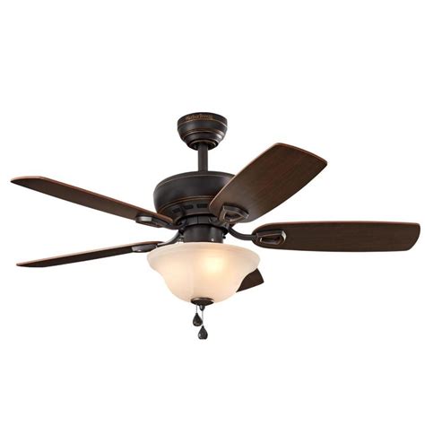 harbor breeze sage cove   bronze indoor ceiling fan  light kit  blade  lowescom