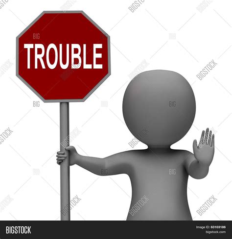 trouble stop sign image photo  trial bigstock