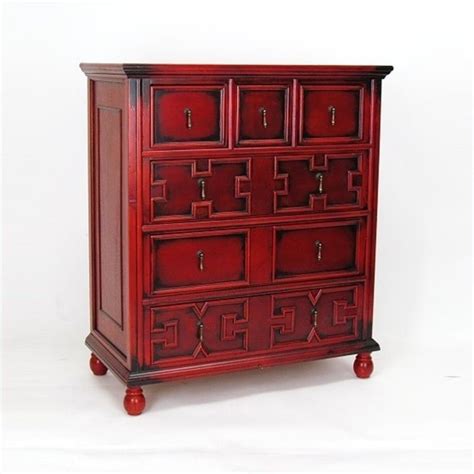 wayborn  english tall accent chest  red