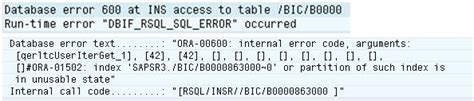 dbif rsql sql error issue due to psa indexing problem while data loads sap blogs