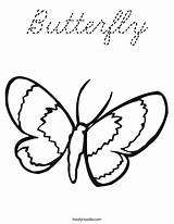 Coloring Butterfly Cursive Print Ll sketch template