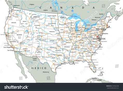 north american road map images stock  vectors shutterstock